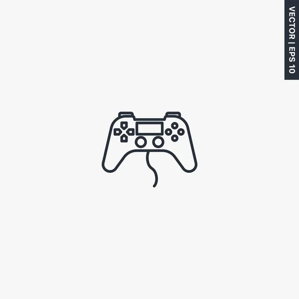 游戏控制器 线性风格标志为移动概念和网页设计 标识插图 Pixel完美矢量图形 — 图库矢量图片