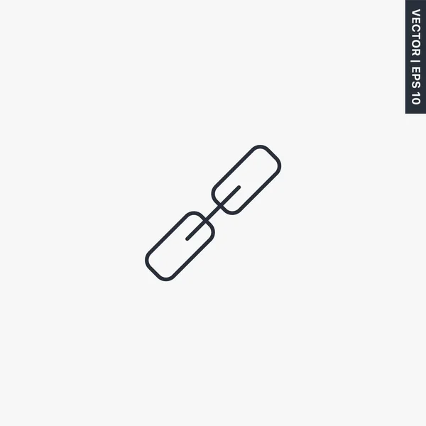 Link Lineair Stijlteken Voor Mobiel Concept Webdesign Symbool Logo Illustratie — Stockvector