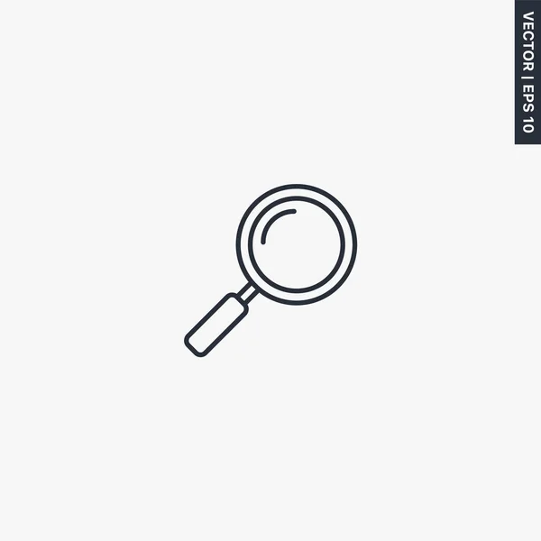 Magnifier Лінійний Знак Стилю Мобільної Концепції Веб Дизайну Символ Ілюстрація — стоковий вектор