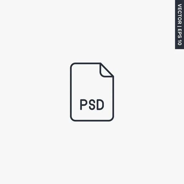 Psd Dateiformat Lineares Stilzeichen Für Mobiles Konzept Und Webdesign Symbol — Stockvektor