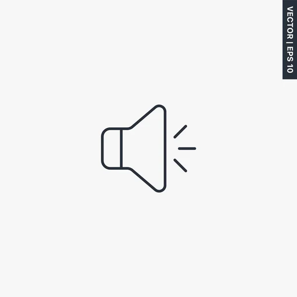 Soundlautsprecher Lineares Stilschild Für Mobiles Konzept Und Webdesign Symbol Logoabbildung — Stockvektor
