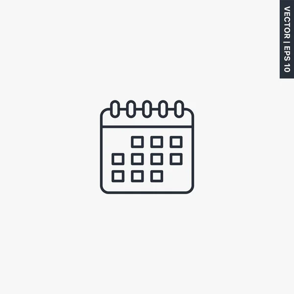 Calendar Linear Style Sign Mobile Concept Web Design Symbol Logo — Stock Vector