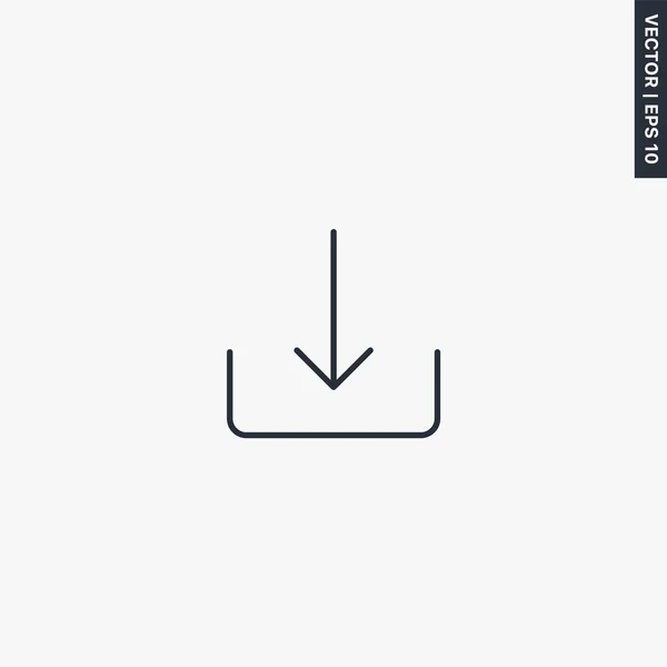 Scarica Computer Segno Stile Lineare Concetto Mobile Web Design Simbolo — Vettoriale Stock