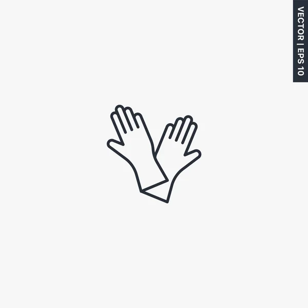 Gloves, linear style sign for mobile concept and web design. Symbol, logo illustration. Pixel perfect vector graphics