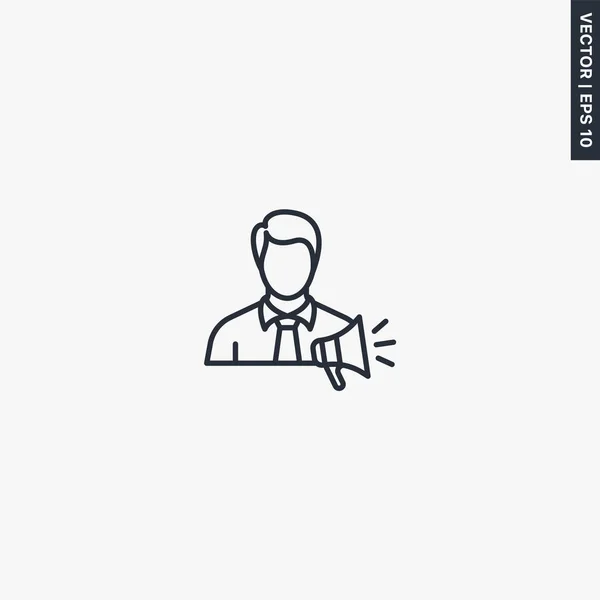 Маркетер Стилистический Знак Мобильной Концепции Веб Дизайна Символ Иллюстрация Логотипа — стоковый вектор