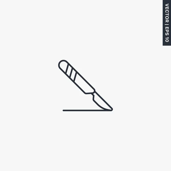 Scalpel Лінійний Знак Мобільного Концепту Веб Дизайну Символ Ілюстрація Логотипу — стоковий вектор