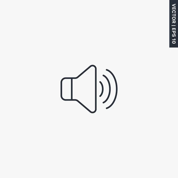 Sound Linear Style Sign Mobile Concept Web Design Symbol Logo — Stock Vector