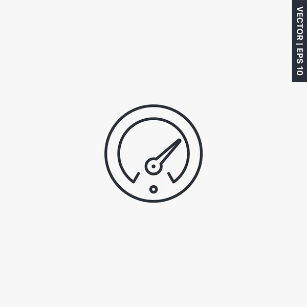 Speedometer Linear Style Sign Mobile Concept Web Design Symbol Logo — 스톡 벡터