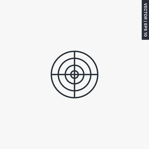 Target Linear Style Sign Mobile Concept Web Design Symbol Logo — Stock Vector