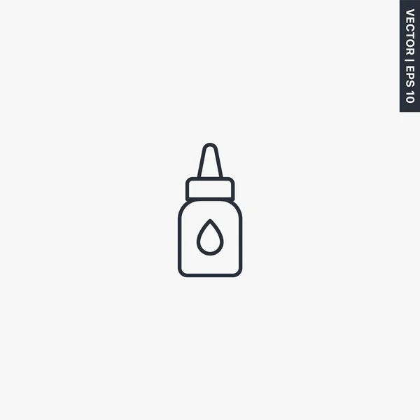 Tätowierflasche Lineares Stilschild Für Mobiles Konzept Und Webdesign Symbol Logoabbildung — Stockvektor