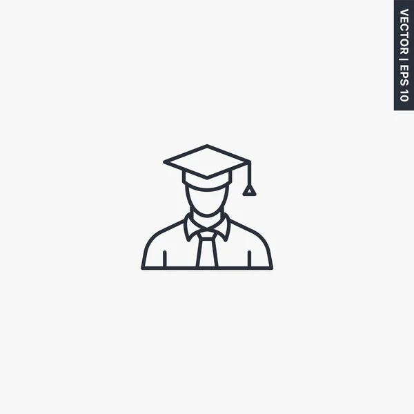 Teacher Linear Style Sign Mobile Concept Web Design Symbol Logo — Stock Vector