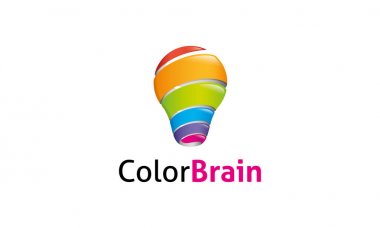 Renk beyin Logo şablonu