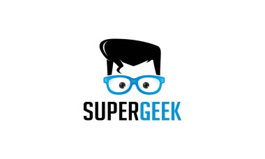 Süper Geek Logo şablonu