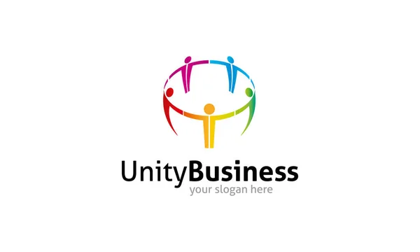 Шаблон Логотипа Unity Business — стоковый вектор