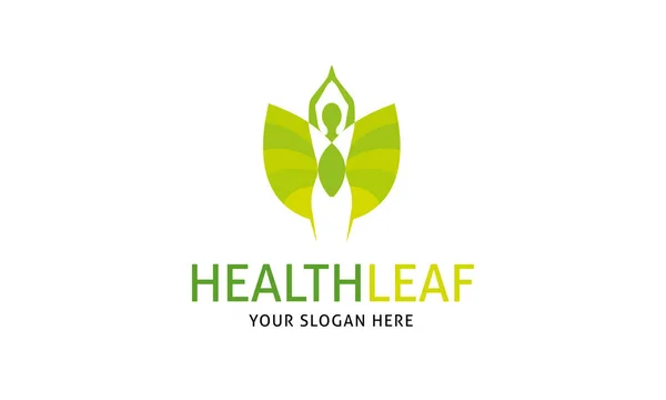 Υγείας Φύλλο Λογότυπο Πρότυπο — Διανυσματικό Αρχείο