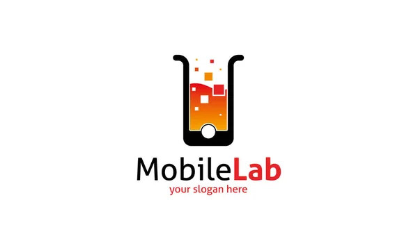 Mobiele Lab Logo Sjabloon — Stockvector