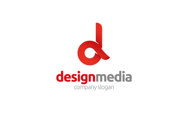 Progettazione Multimediale Modello Logo — Vettoriale Stock