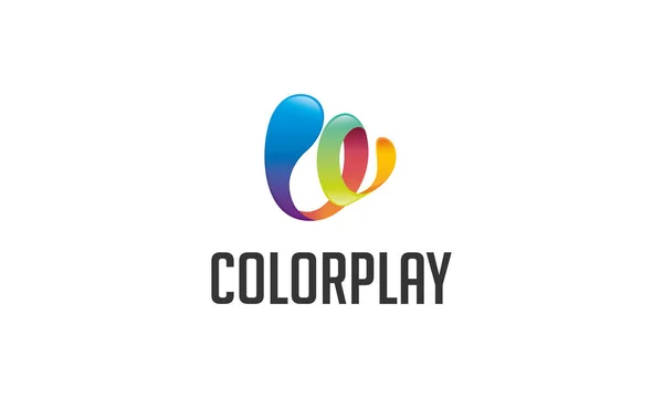 Plantilla Logotipo Color Play — Vector de stock