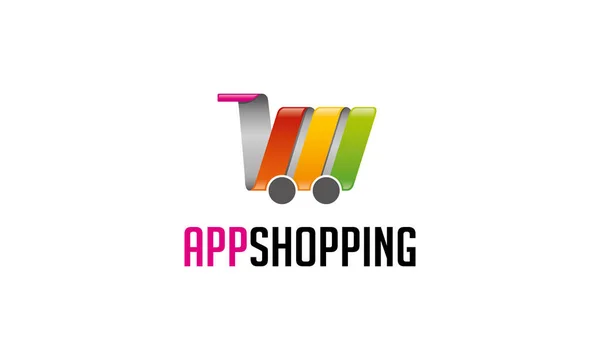 Shopping Logotyp Mall — Stock vektor