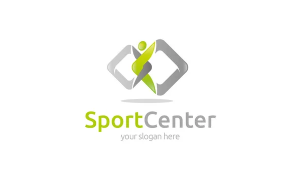 スポーツ センターのロゴのテンプレート — ストックベクタ