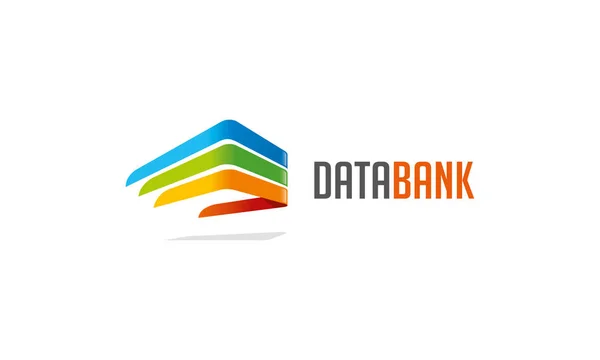 Plantilla Logotipo Del Banco Datos — Archivo Imágenes Vectoriales