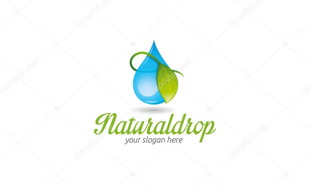 Natural Drop Logo Template