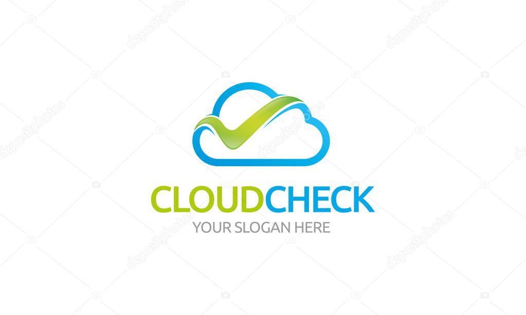 Cloud Check Logo Template