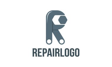 R harfi logo şablonu