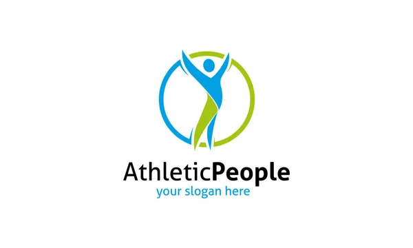 Atletik insanlar Logo şablonu
