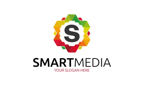 Plantilla Logotipo Medios Inteligentes — Vector de stock