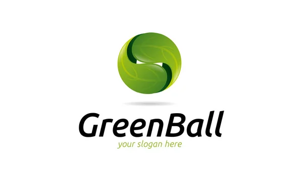 Szablon Logo Zielona Kula — Wektor stockowy