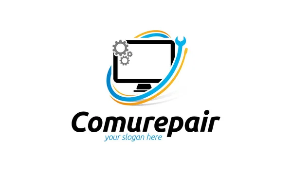 Computer Reparatur Logo Vorlage — Stockvektor