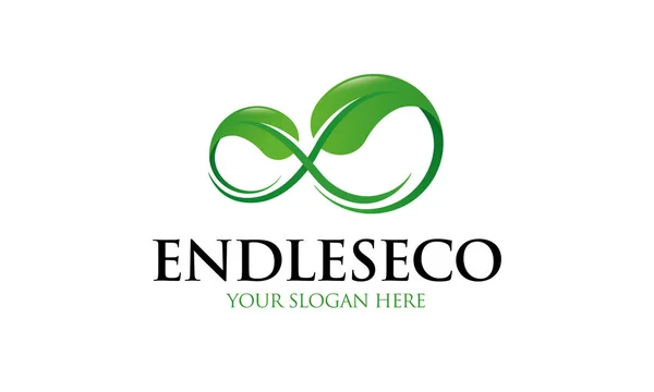 Modèle Logo Écologique Sans Fin — Image vectorielle