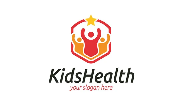 Kids Health Logo Template — Stock Vector