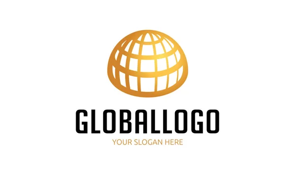 Vorlage Für Weltweites Logo — Stockvektor