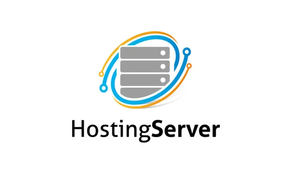 Хостинг Шаблон Логотипу Сервера — стоковий вектор