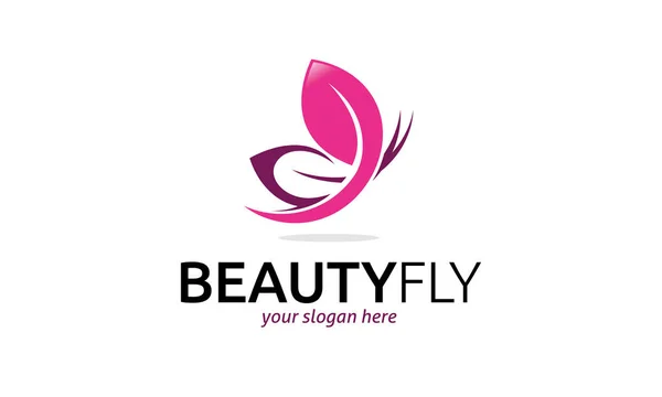 Plantilla Logotipo Mosca Belleza — Vector de stock