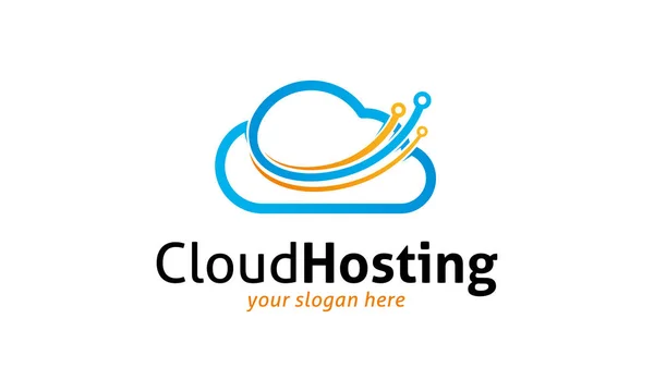 Cloud Hosting Logo Template — Stock Vector