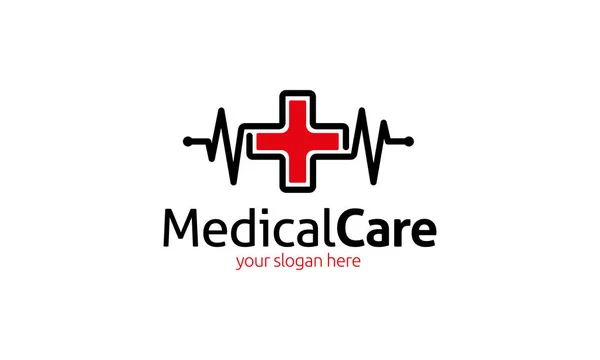 Plantilla Logotipo Atención Médica — Archivo Imágenes Vectoriales