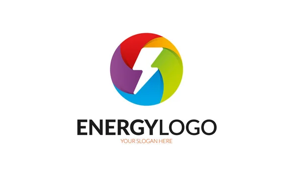Modelo Logotipo Energia Verde —  Vetores de Stock