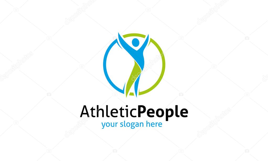 Athletic People Logo Template