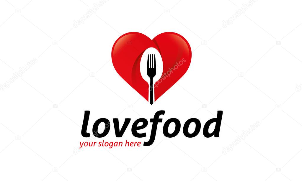 Love Food Logo Template