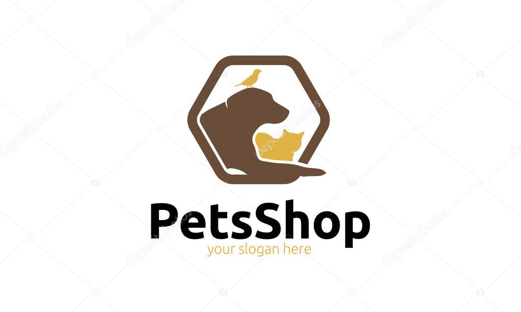 Pets Shop Logo Temmplate