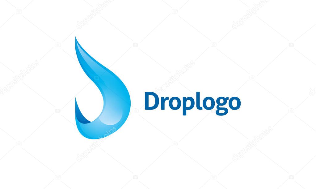 D Letter Drop Logo Temmplate