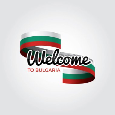 Welcome to Bulgaria flag. Patriotic design. Vector illustration.