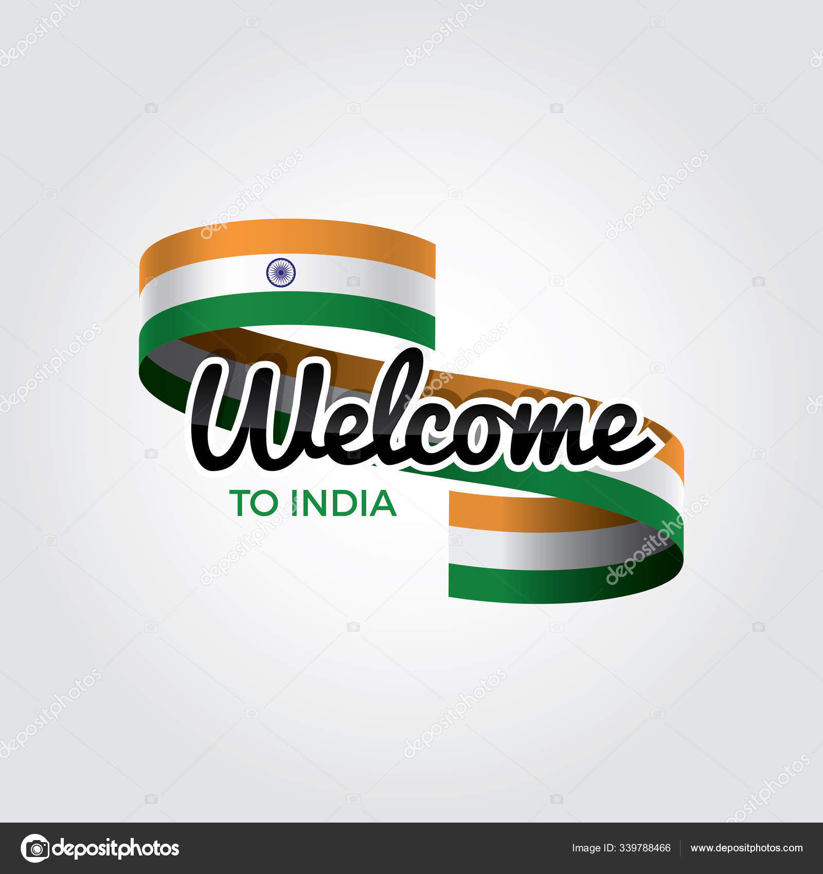 India Flag Patriotic Design Vector Illustration Stock Vector by