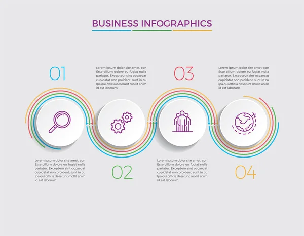 Infográfico Vetor Design Ícones Marketing Podem Ser Usados Para Layout — Vetor de Stock