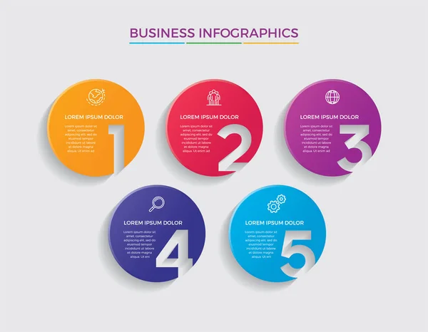 Infografik Design Vektor Und Marketing Symbole Können Für Workflow Layout — Stockvektor