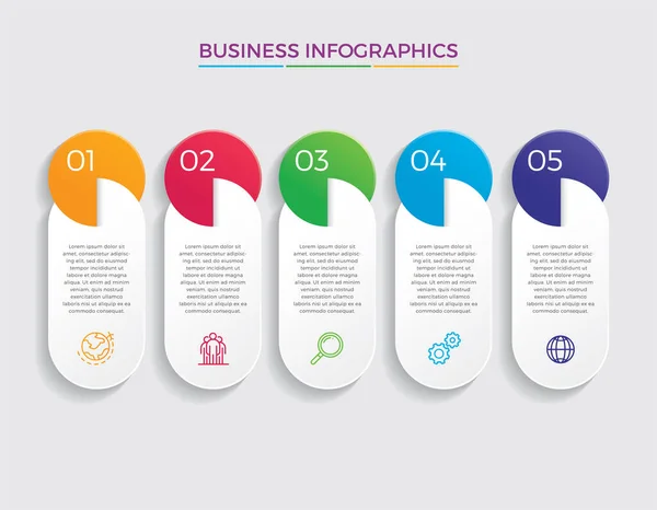 Infografisk Design Vektor Markedsføringsikoner Kan Brukes Til Arbeidsflyt Layout Diagram – stockvektor