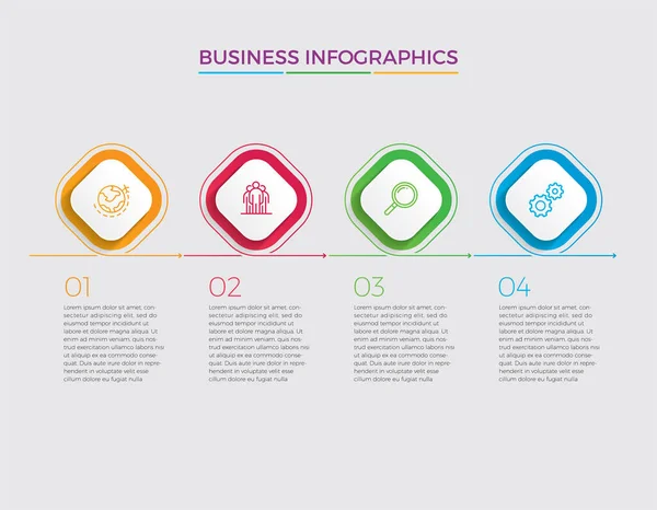 Infografisk Design Vektor Markedsføringsikoner Kan Brukes Til Arbeidsflyt Layout Diagram – stockvektor